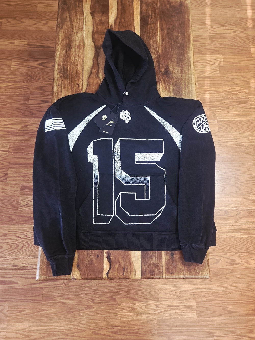 Darc Sport Men's "GAME TIME" Black Box-cut Pullover Pierce Hoodie